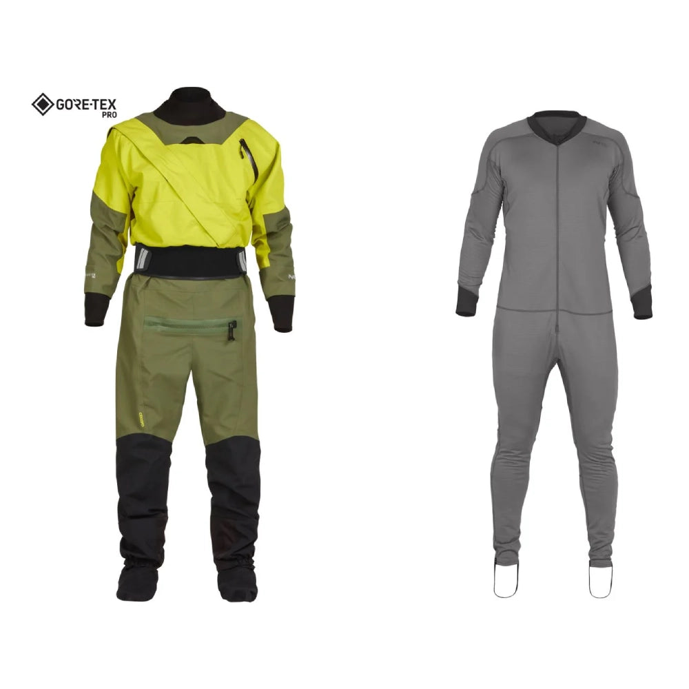 NRS Men's Axiom GORE-TEX Pro Drysuit + NRS Lightweight Union Suit Bundle