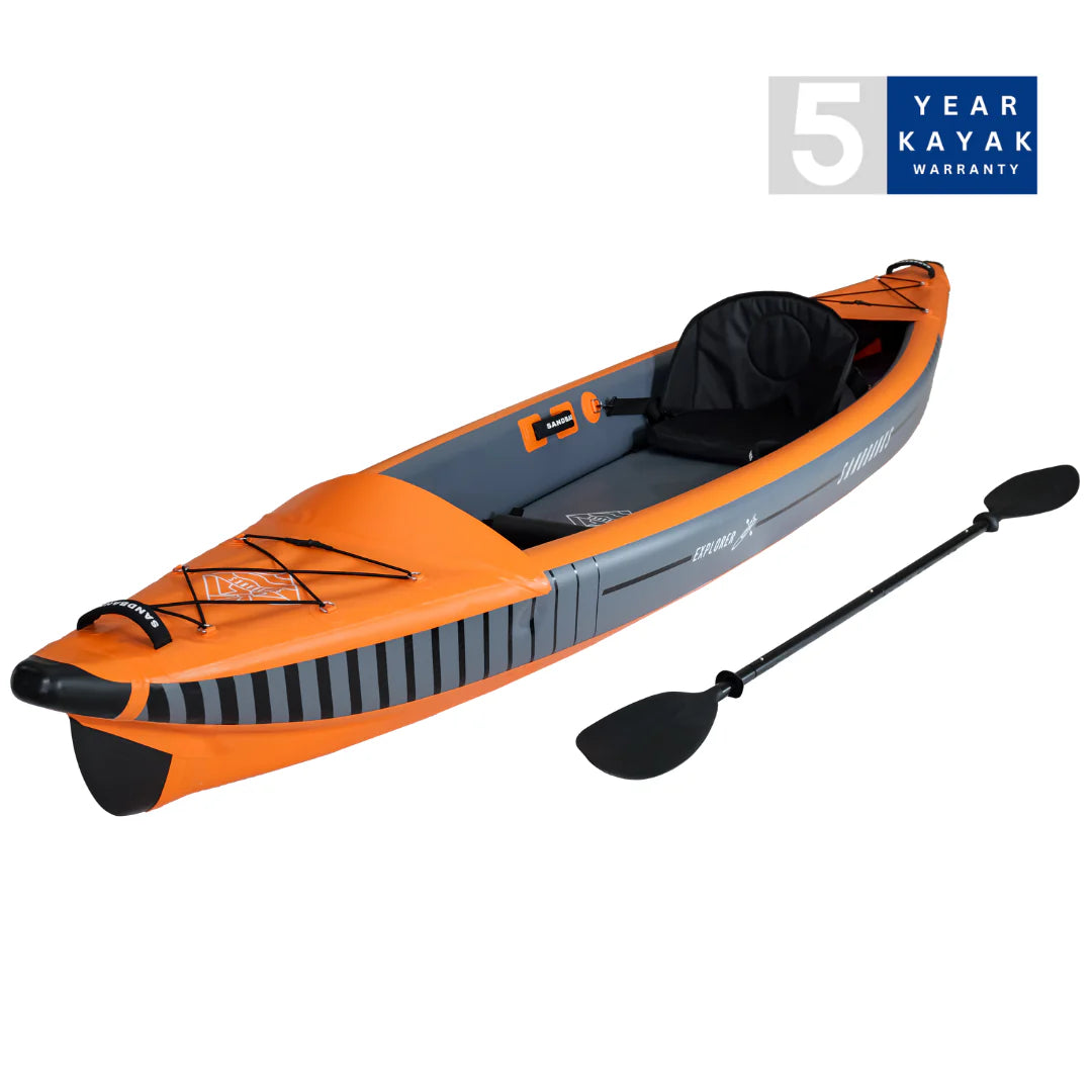 Sandbanks Explorer Single Seater Drop Stitch Inflatable Kayak Package