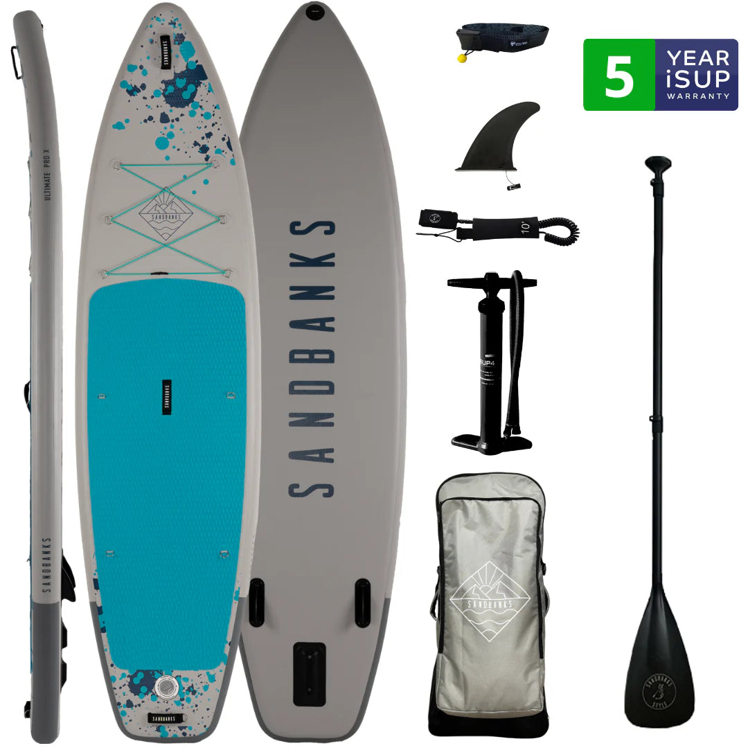 Sandbanks Ultimate Turquoise 10'6'' x 32'' x 4.75'' iSUP paddleboard package