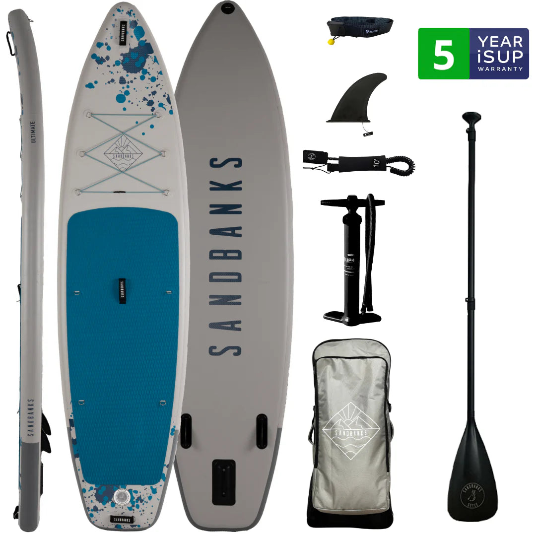 Sandbanks Ultimate Blue 10'6'' x 32'' x 4.75'' iSUP Paddleboard Package