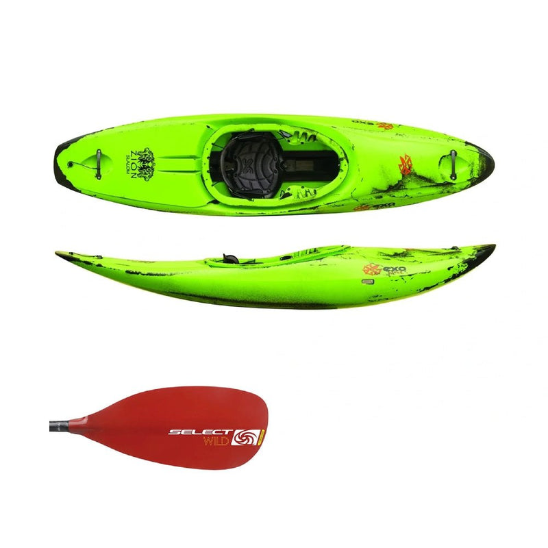 EXO Zion Slalom + Select Wild Glass 1PC Whitewater Package - Flow Kayaks