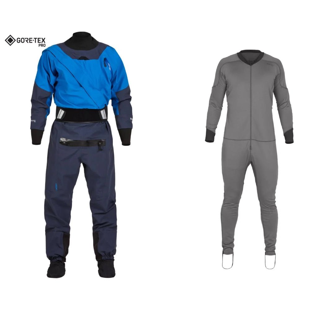 NRS Men's Axiom GORE - TEX Pro Drysuit + NRS Lightweight Union Suit Bundle - Flow Kayaks